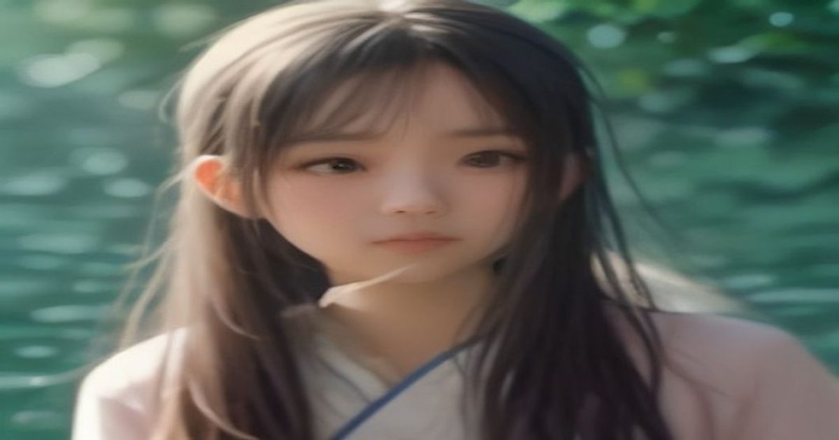阳光午后一位穿浅色棉麻连衣裙的清纯女友风格女生坐在湖边木质长椅上微笑翻书，画面色调柔和温暖